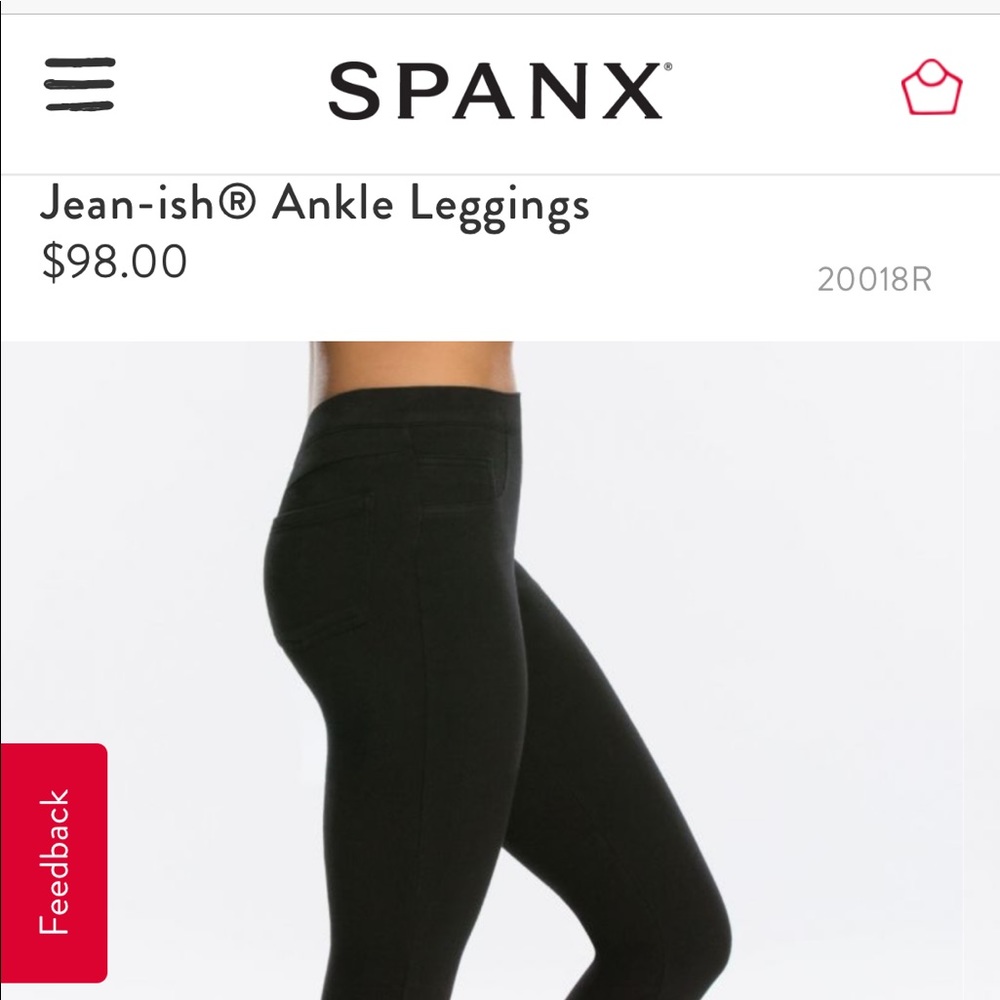 SPANX Jean-ish ankle leggings (black)